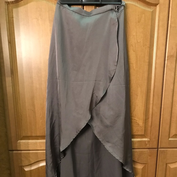 Dynamite high low wrap skirt with button detail - Picture 1 of 5